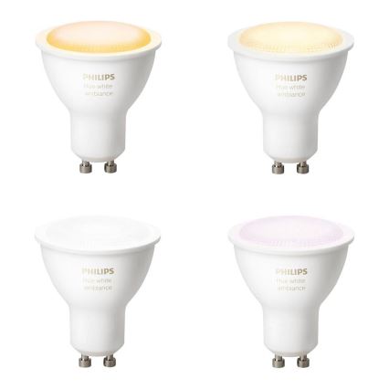 Philips - Lâmpada fosca LED Hue WHITE AMBIANCE 1xGU10/5,5W 2200-6500K