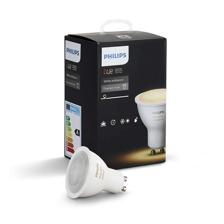 Philips - Lâmpada fosca LED Hue WHITE AMBIANCE 1xGU10/5,5W 2200-6500K