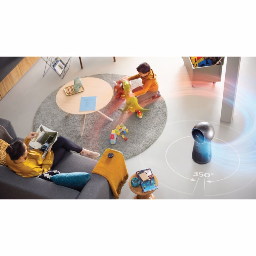 Philips AMF220/15 - Purificador de ar, ventoinha e aquecedor de ar série 3 em 1 2000 230V + controlo remoto