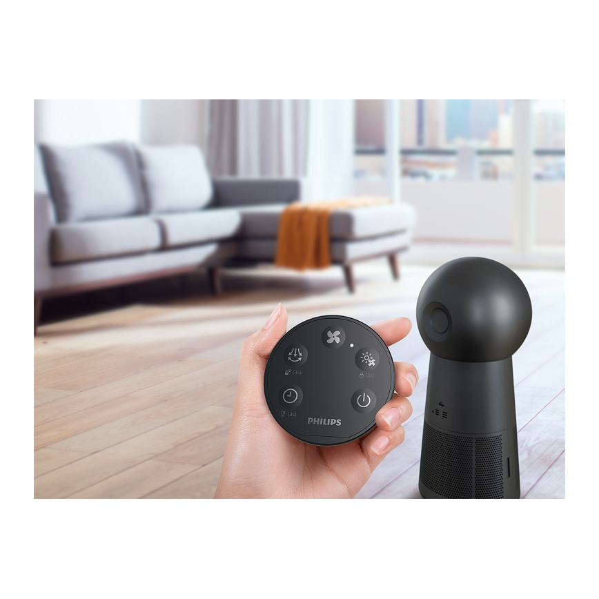 Philips AMF220/15 - Purificador de ar, ventoinha e aquecedor de ar série 3 em 1 2000 230V + controlo remoto