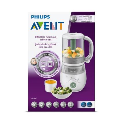 Philips Avent - Pote a vapor com liquidificador 4 em 1