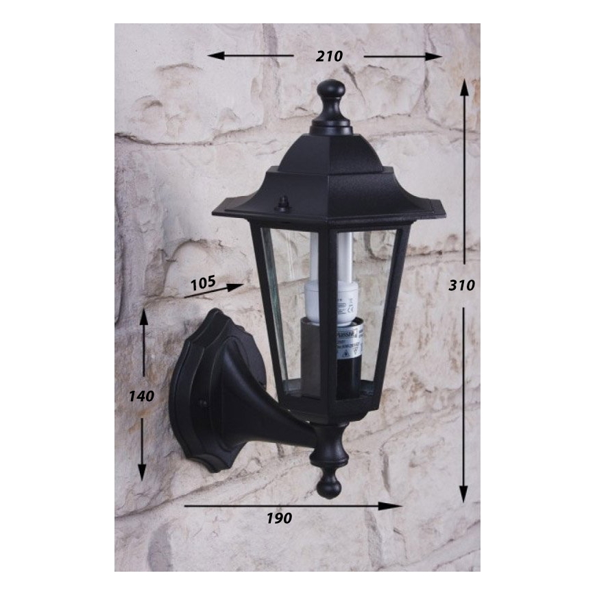 Philips - Iluminação de parede exterior LED 1xE27/10W/230V IP44