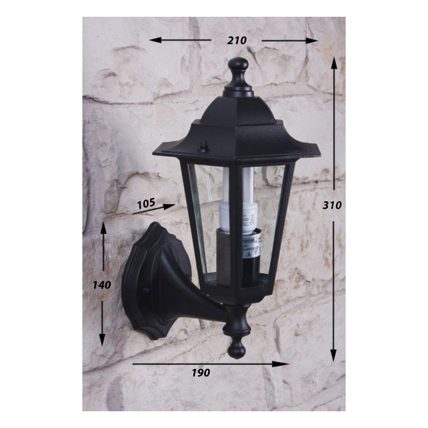 Philips - Iluminação de parede exterior 1xE27/60W IP44