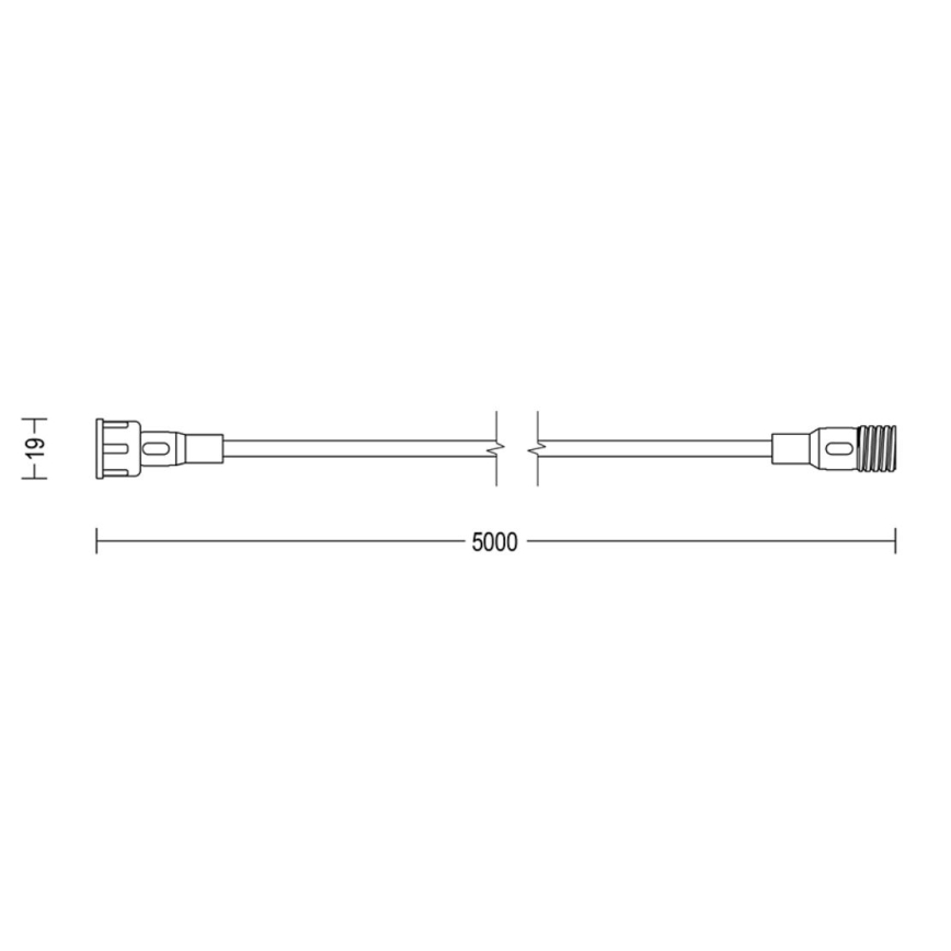 Philips - Cabo de extensão exterior 5m IP67