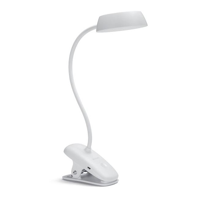 Philips - Candeeiro com clipe LED com regulação DONUTCLIP LED/3W/5V 1200 mAh CRI 90 branco