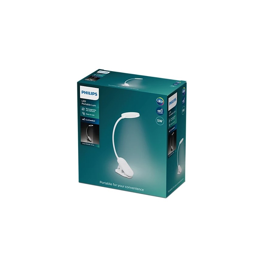 Philips - Candeeiro com clipe LED com regulação LED/5W/5V CRI 90