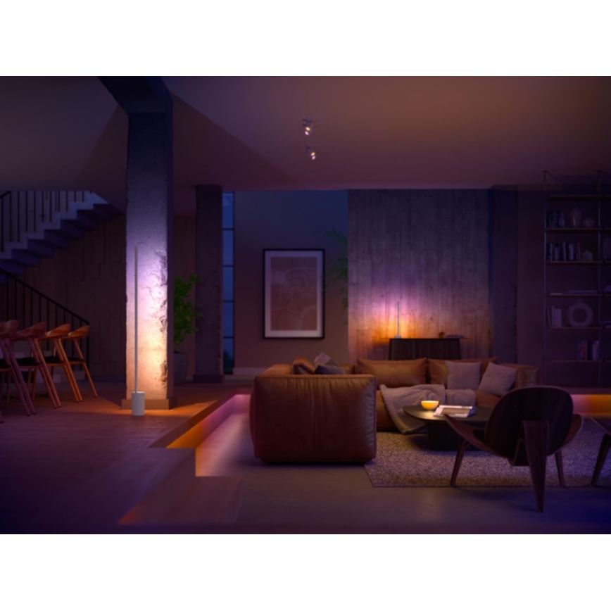 Philips - Candeeiro de chão LED RGBW com regulação Hue SIGNE LED/29W/230V 2000-6500K branco