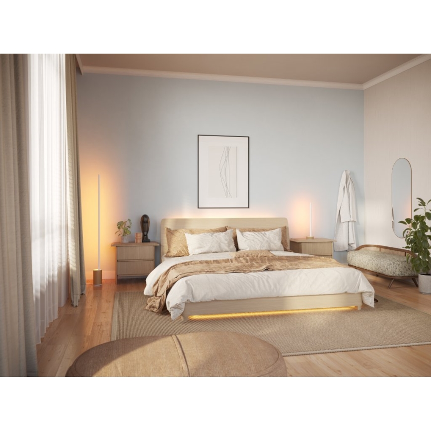 Philips - Candeeiro de chão LED RGBW com regulação Hue SIGNE LED/29W/230V 2000-6500K bege