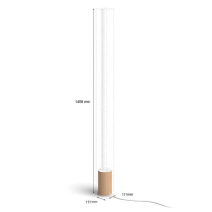 Philips - Candeeiro de chão LED RGBW com regulação Hue SIGNE LED/29W/230V 2000-6500K bege