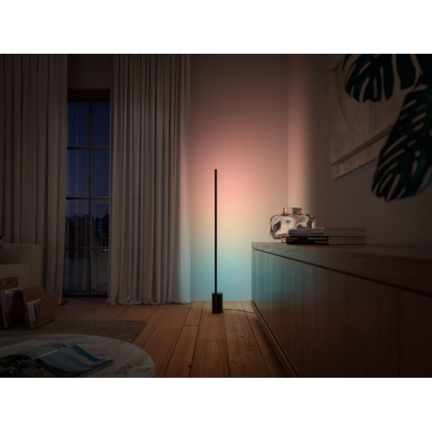 Philips - Candeeiro de chão LED RGBW com regulação Hue SIGNE LED/29W/230V 2000-6500K preto
