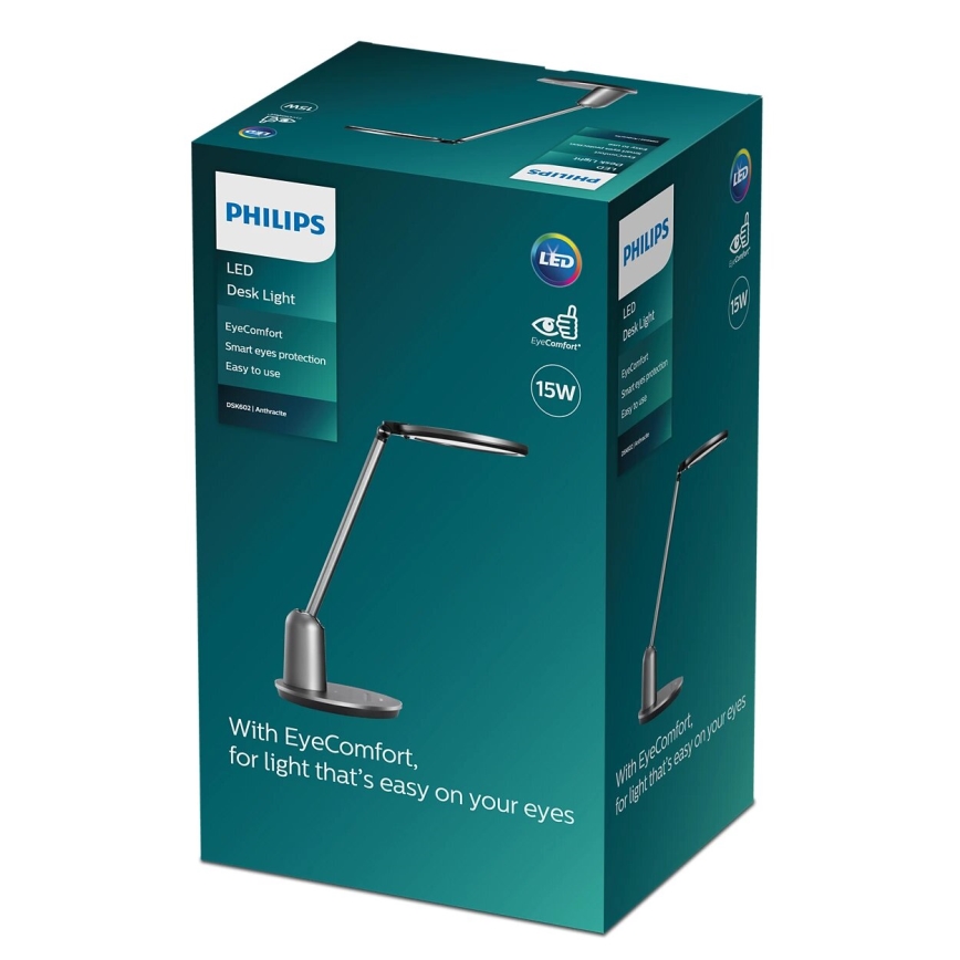 Philips - Candeeiro de mesa táctil LED com regulação EINSTEIN SCENE SWITCH LED/15W/230V 2800/4000/5100K CRI94