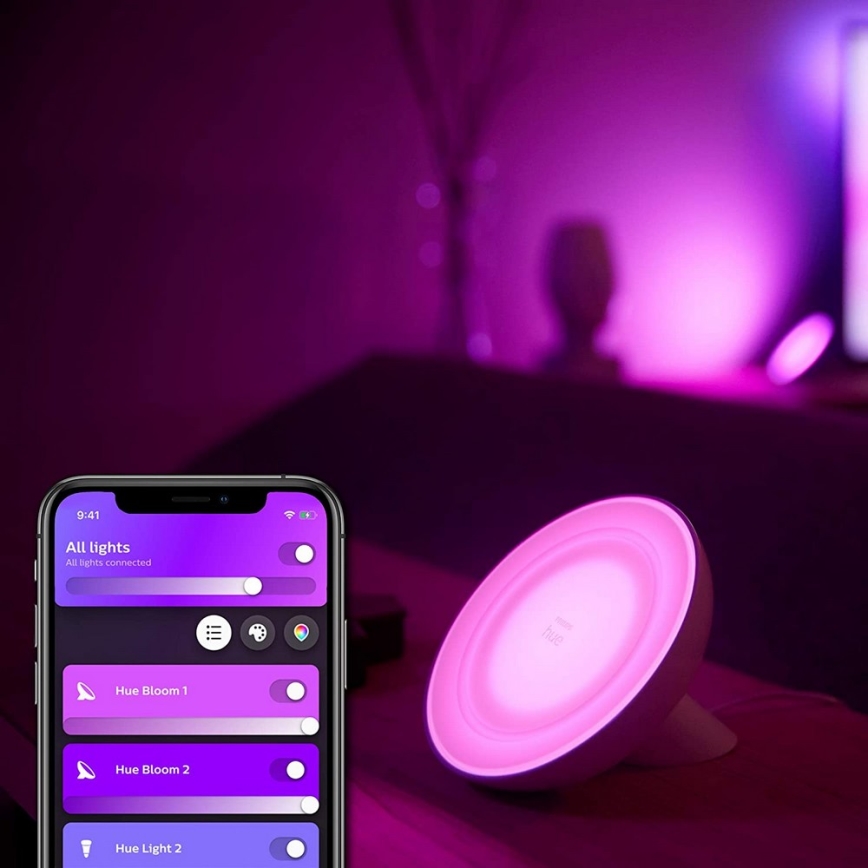 Philips - Candeeiro de mesa LED RGB com regulação Hue BLOOM 1xLED/7,1W/230V