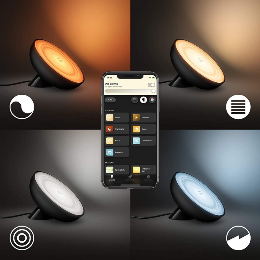 Philips - Candeeiro de mesa LED RGB com regulação Hue BLOOM 1xLED/7,1W/230V