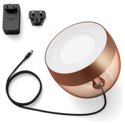 Philips - Candeeiro de mesa LED RGB com regulação Hue IRIS LED/10W/230V 2000-6500K cobre
