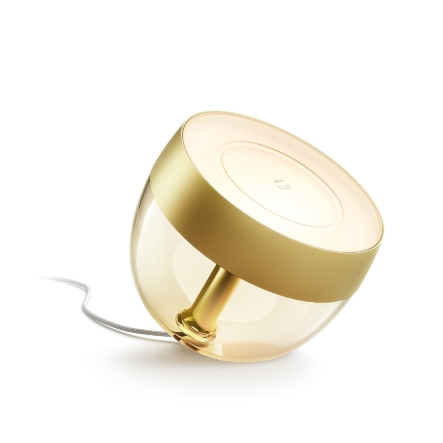 Philips - Candeeiro de mesa LED RGB com regulação Hue IRIS LED/10W/230V 2000-6500K dourado