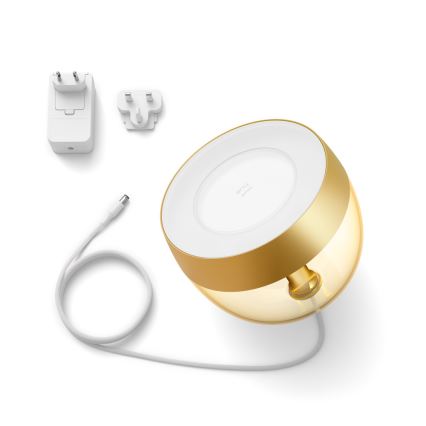 Philips - Candeeiro de mesa LED RGB com regulação Hue IRIS LED/10W/230V 2000-6500K dourado