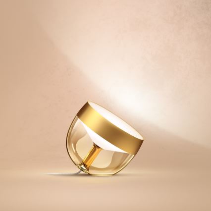 Philips - Candeeiro de mesa LED RGB com regulação Hue IRIS LED/10W/230V 2000-6500K dourado