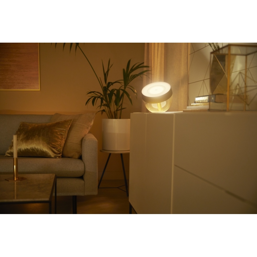 Philips - Candeeiro de mesa LED RGB com regulação Hue IRIS LED/10W/230V 2000-6500K dourado