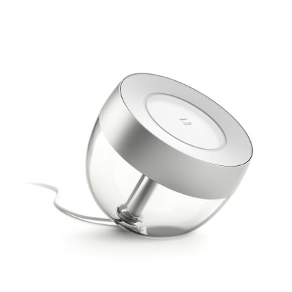 Philips - Candeeiro de mesa LED RGB com regulação Hue IRIS LED/10W/230V 2000-6500K prateado