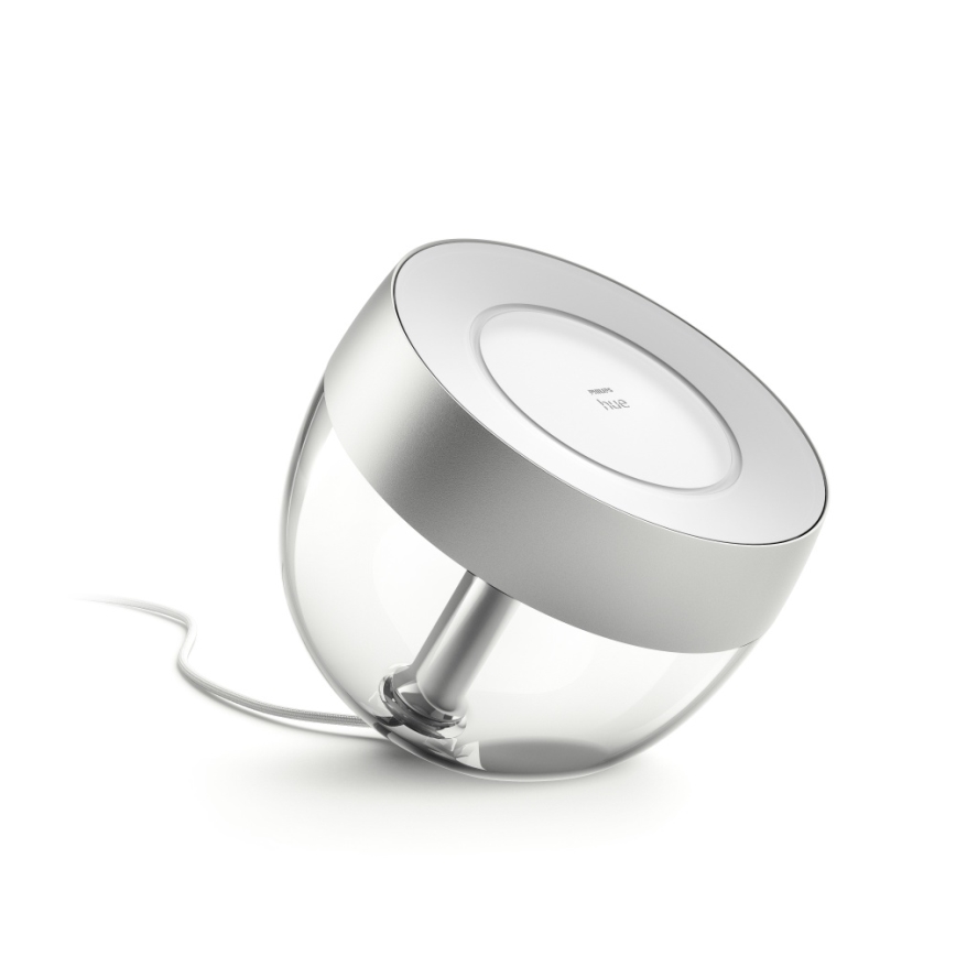 Philips - Candeeiro de mesa LED RGB com regulação Hue IRIS LED/10W/230V 2000-6500K prateado