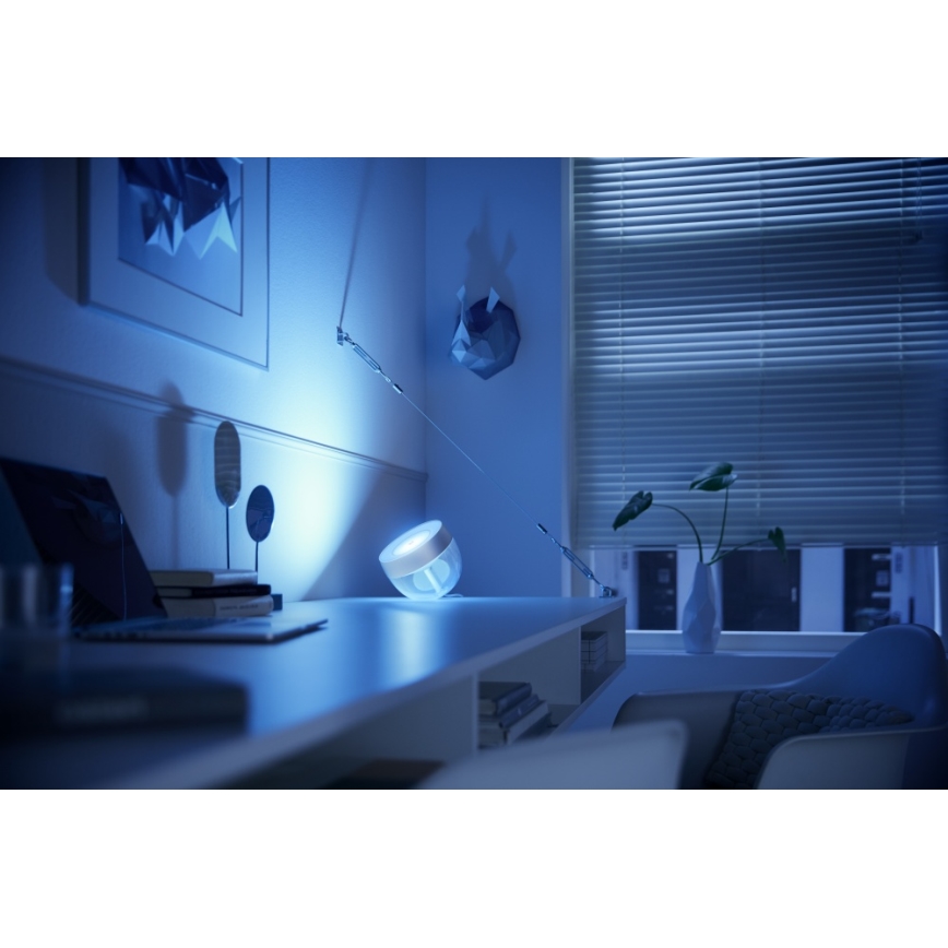 Philips - Candeeiro de mesa LED RGB com regulação Hue IRIS LED/10W/230V 2000-6500K prateado