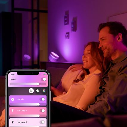 Philips - Candeeiro de mesa LED RGB com regulação Hue IRIS LED/10W/230V 2000-6500K preto