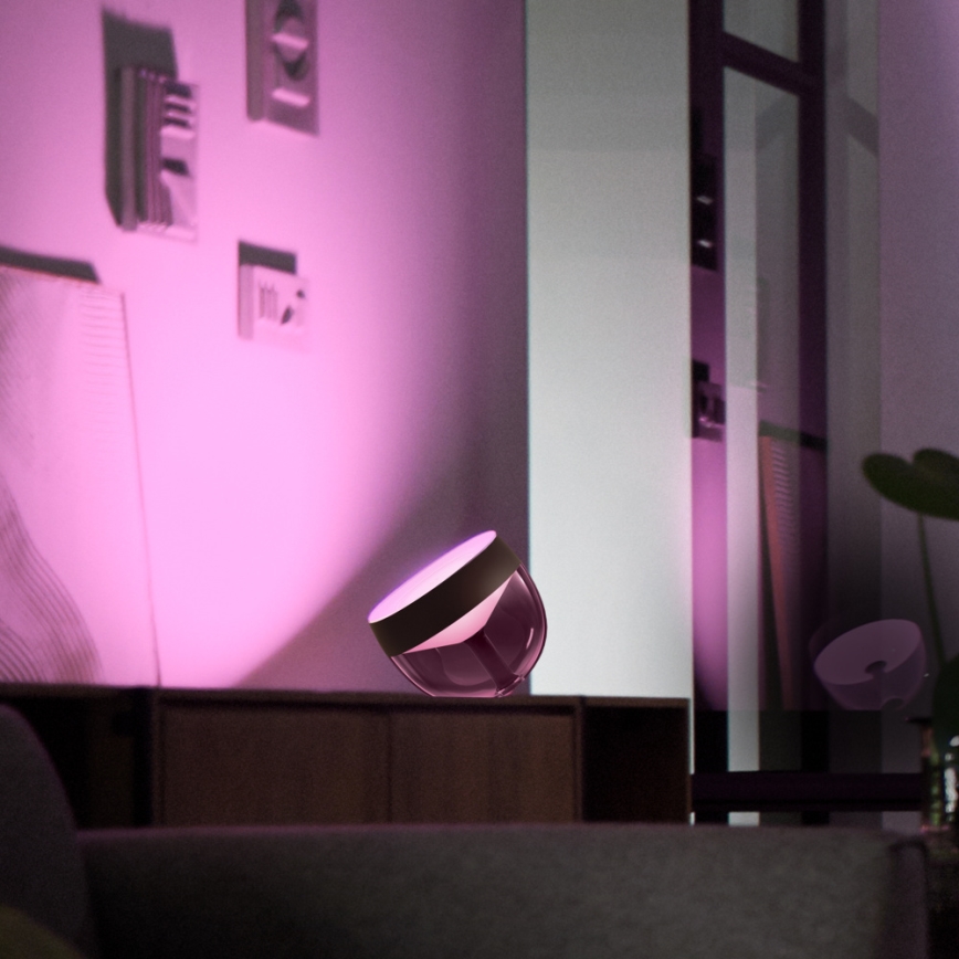 Philips - Candeeiro de mesa LED RGB com regulação Hue IRIS LED/10W/230V 2000-6500K preto