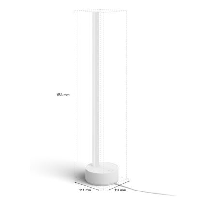 Philips - Candeeiro de mesa LED RGB com regulação Hue SIGNE LED/12W/230V 2000-6500K branco