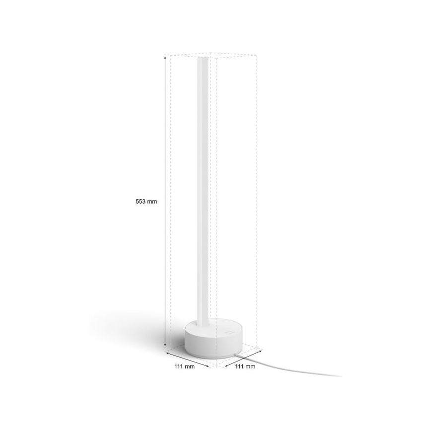 Philips - Candeeiro de mesa LED RGB com regulação Hue SIGNE LED/12W/230V 2000-6500K branco