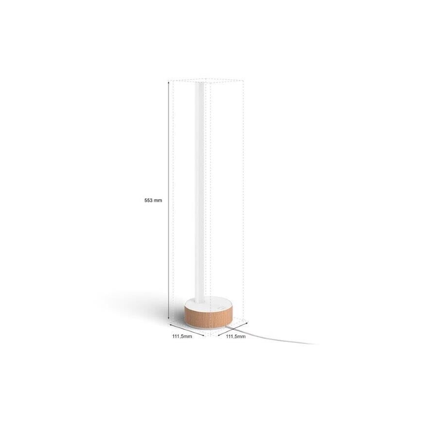 Philips - Candeeiro de mesa LED RGBW com regulação Hue SIGNE LED/11,8W/230V 2000-6500K