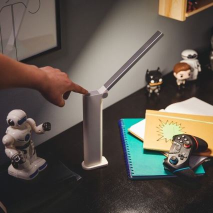 Philips - Candeeiro de mesa táctil LED com regulação AMBER LED/5W/5V 1800 mAh branco