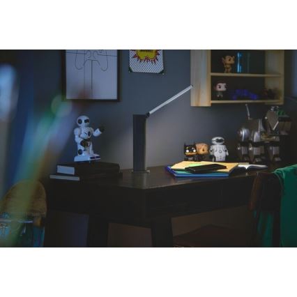 Philips - Candeeiro de mesa táctil LED com regulação AMBER LED/5W/5V preto