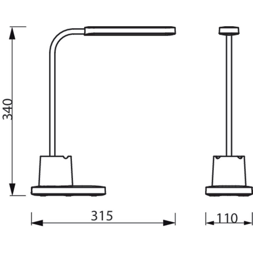 Philips - Candeeiro de mesa táctil LED com regulação BUCKET LED/7W/5V 1800 mAh 3000/4000/5700K CRI 90