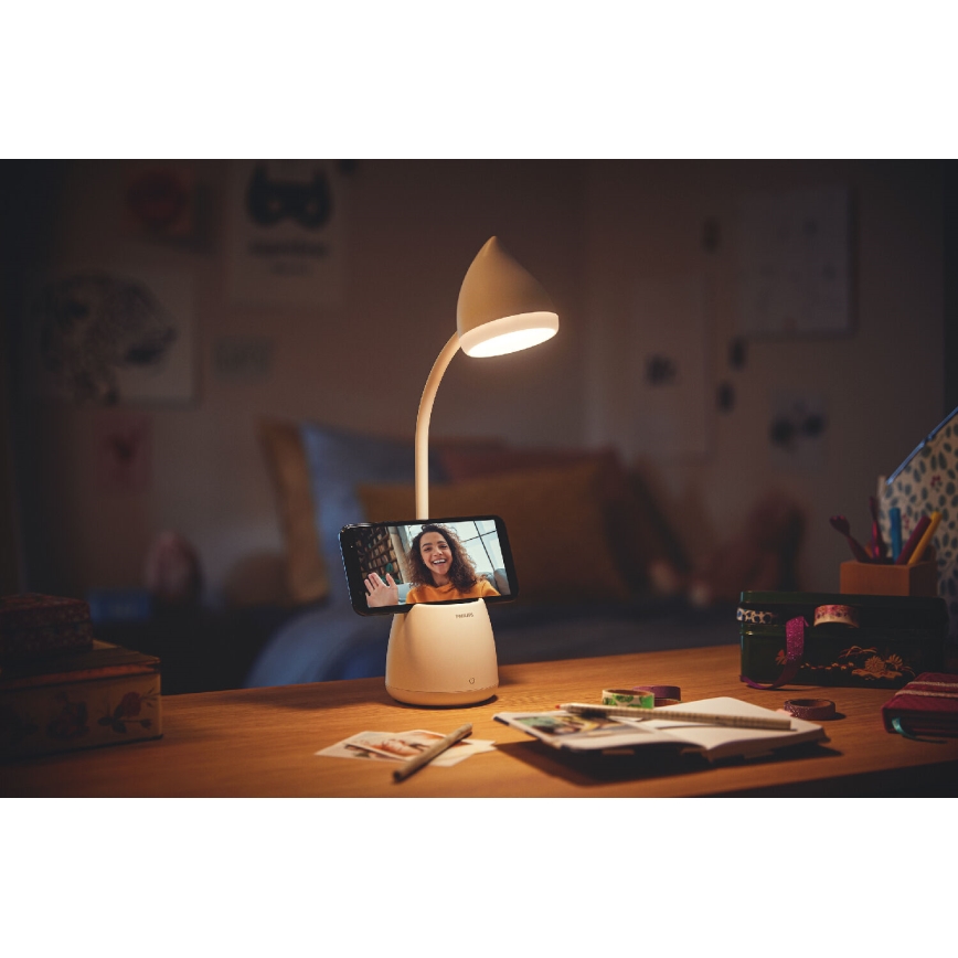 Philips - Candeeiro de mesa táctil LED com regulação HAT LED/4,5W/5V 3000/4000/5700K CRI 90