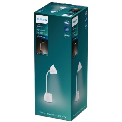 Philips - Candeeiro de mesa táctil LED com regulação HAT LED/4,5W/5V 3000/4000/5700K CRI 90