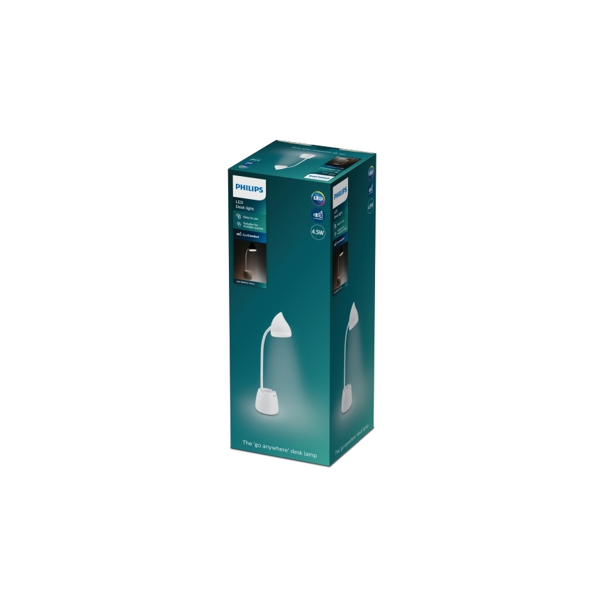 Philips - Candeeiro de mesa táctil LED com regulação HAT LED/4,5W/5V 3000/4000/5700K CRI 90