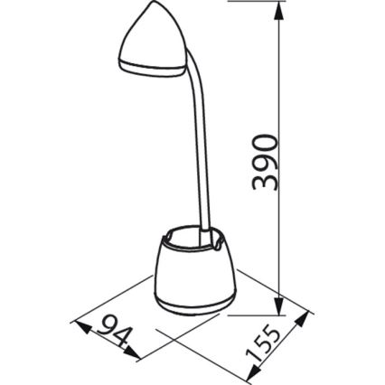 Philips - Candeeiro de mesa táctil LED com regulação HAT LED/4,5W/5V 3000/4000/5700K CRI 90