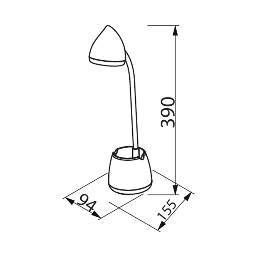 Philips - Candeeiro de mesa táctil LED com regulação HAT LED/4,5W/5V 3000/4000/5700K CRI 90