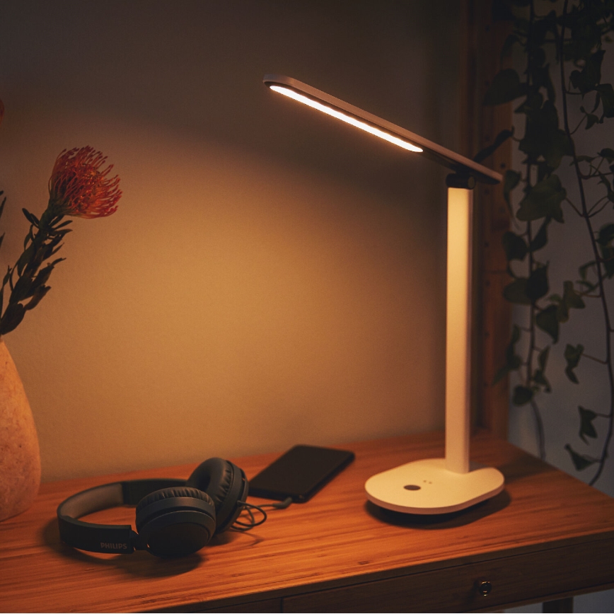 Philips - Candeeiro de mesa táctil LED com regulação IVORY LED/5W/5V 2700/3600/5000K CRI 90
