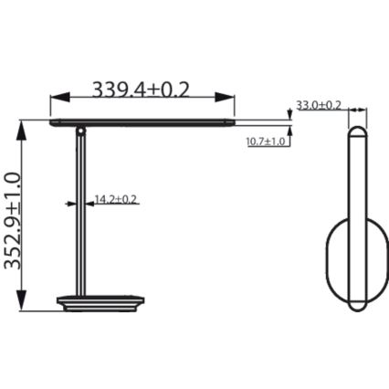 Philips - Candeeiro de mesa táctil LED com regulação IVORY LED/5W/5V 2700/3600/5000K CRI 90