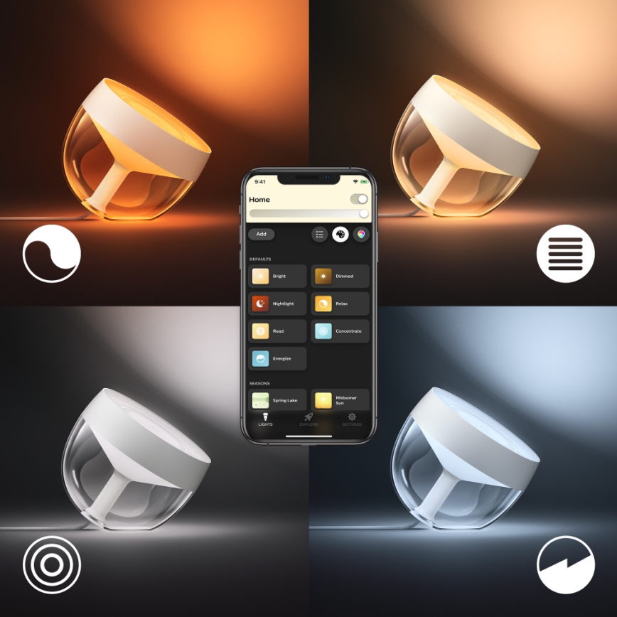 Philips - Candeeiro de secretária LED RGB com regulação Hue IRIS LED/10W/230V 2000-6500K branco