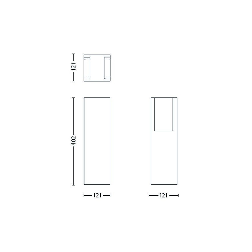 Philips - Candeeiro exterior BRIDGE 1xE27/14W/230V IP44 40,2 cm