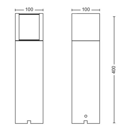 Philips - Candeeiro exterior LED LED/6W/12V 4000K 2700K IP44