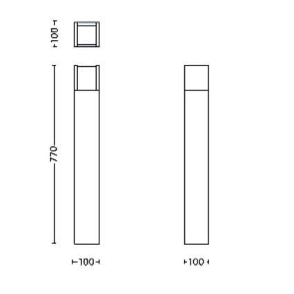 Philips - Candeeiro exterior LED ARBOUR LED/3,8W/230V 77 cm 2700K IP44