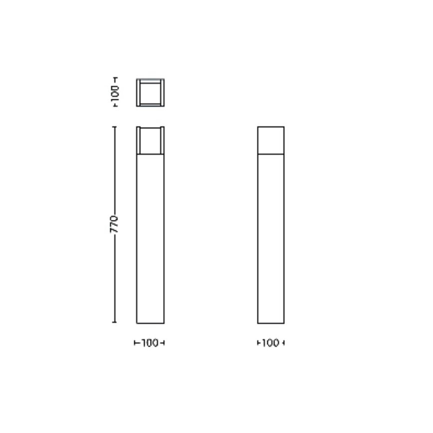 Philips - Candeeiro exterior LED ARBOUR LED/3,8W/230V 77 cm 2700K IP44
