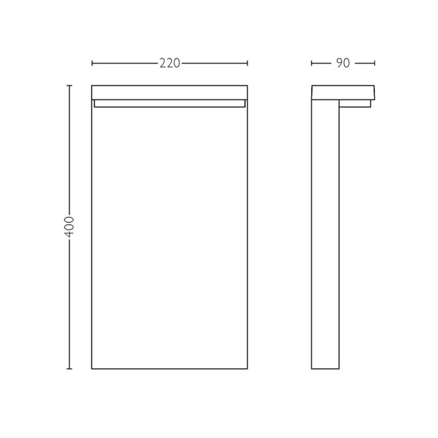 Philips - Candeeiro exterior LED BUSTAN LED/3,8W/230V 2700K 40 cm IP44