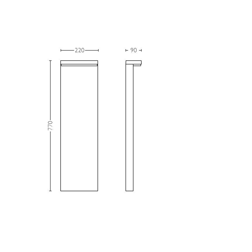 Philips - Candeeiro exterior LED BUSTAN LED/3,8W/230V 2700K 77 cm IP44