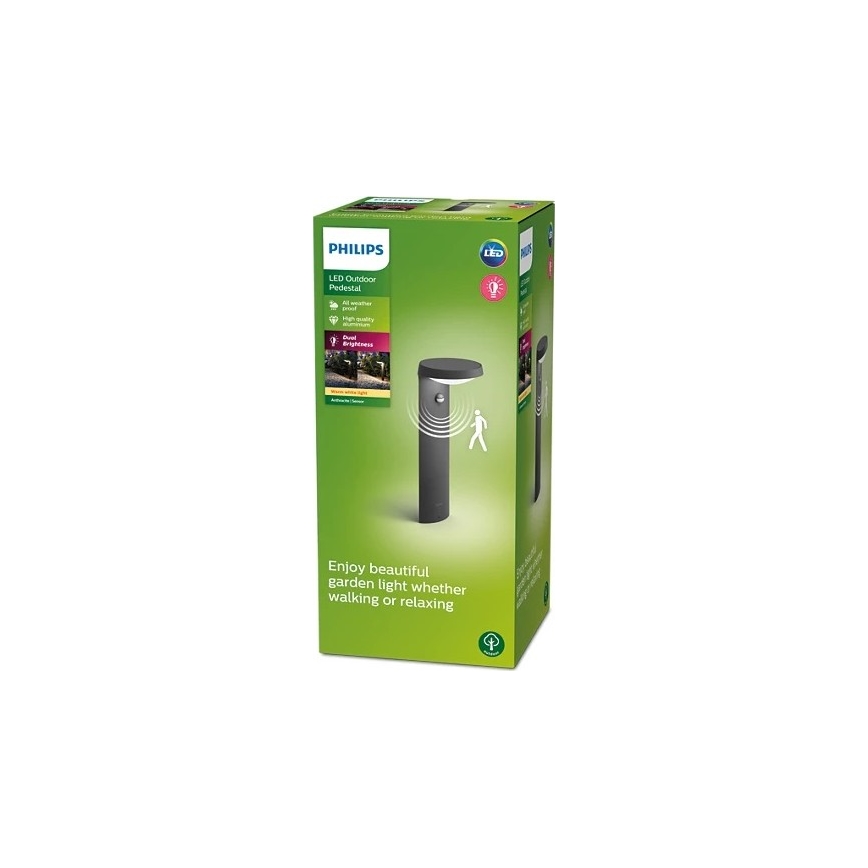 Philips - Candeeiro exterior LED com sensor LED/9W/230V 2700K IP44