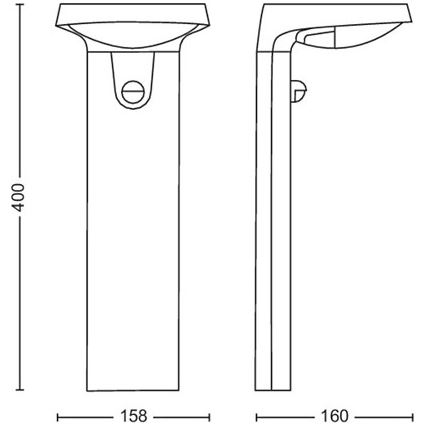 Philips - Candeeiro exterior LED com sensor LED/9W/230V 2700K IP44