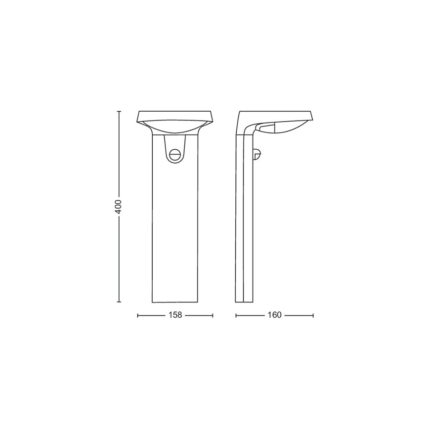 Philips - Candeeiro exterior LED com sensor LED/9W/230V 2700K IP44